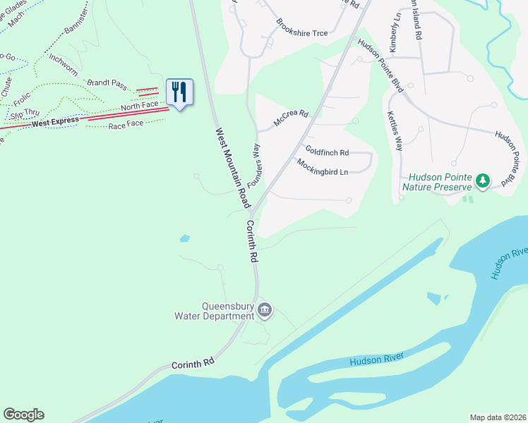 map of restaurants, bars, coffee shops, grocery stores, and more near 745 Corinth Road in Warren County
