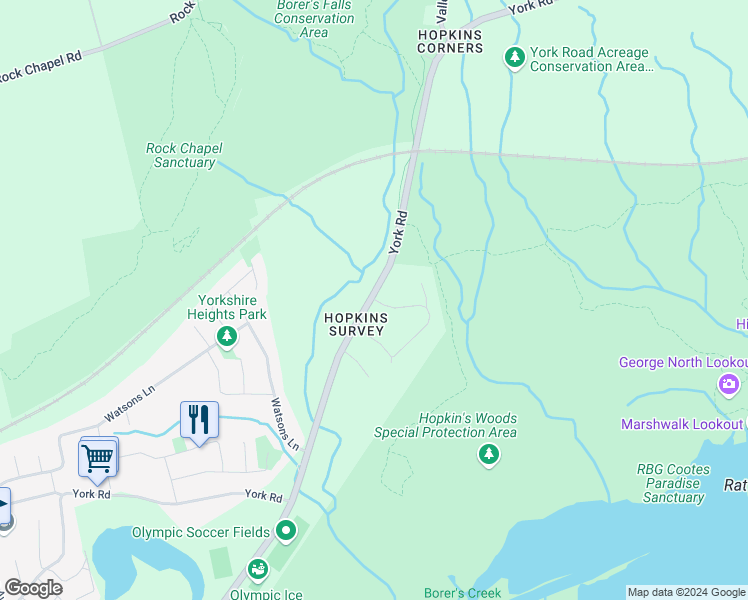 map of restaurants, bars, coffee shops, grocery stores, and more near 87 Hopkins Court in Hamilton