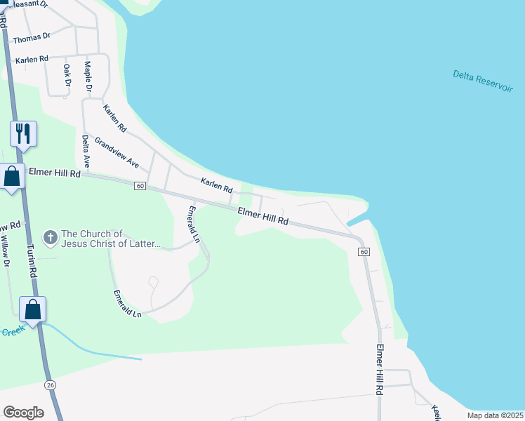 map of restaurants, bars, coffee shops, grocery stores, and more near 8001 Bork Avenue in Oneida County