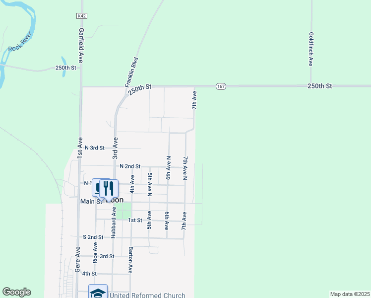 map of restaurants, bars, coffee shops, grocery stores, and more near 298 7th Avenue North in Doon