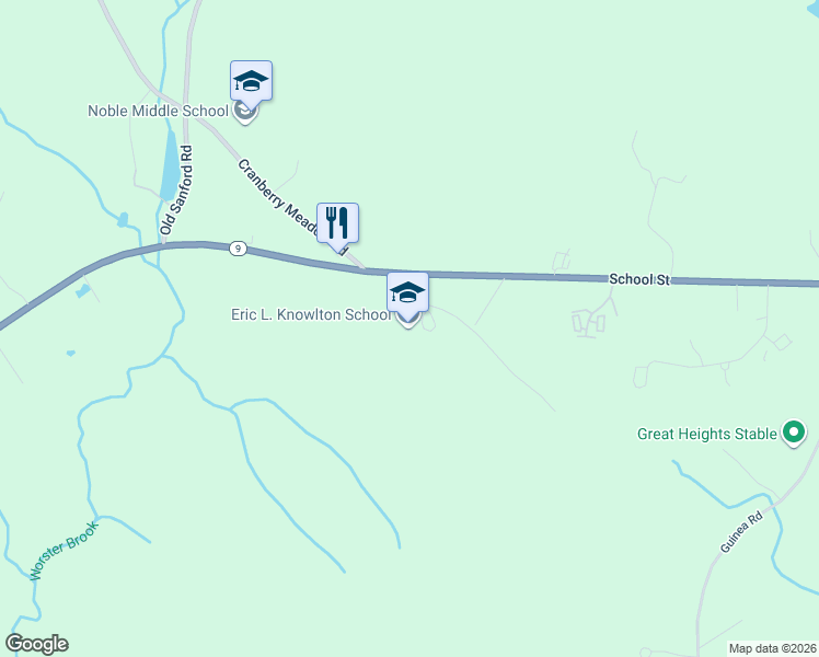 map of restaurants, bars, coffee shops, grocery stores, and more near 8 Noble Street in Berwick