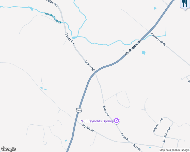 map of restaurants, bars, coffee shops, grocery stores, and more near 65 Estes Road in Rochester