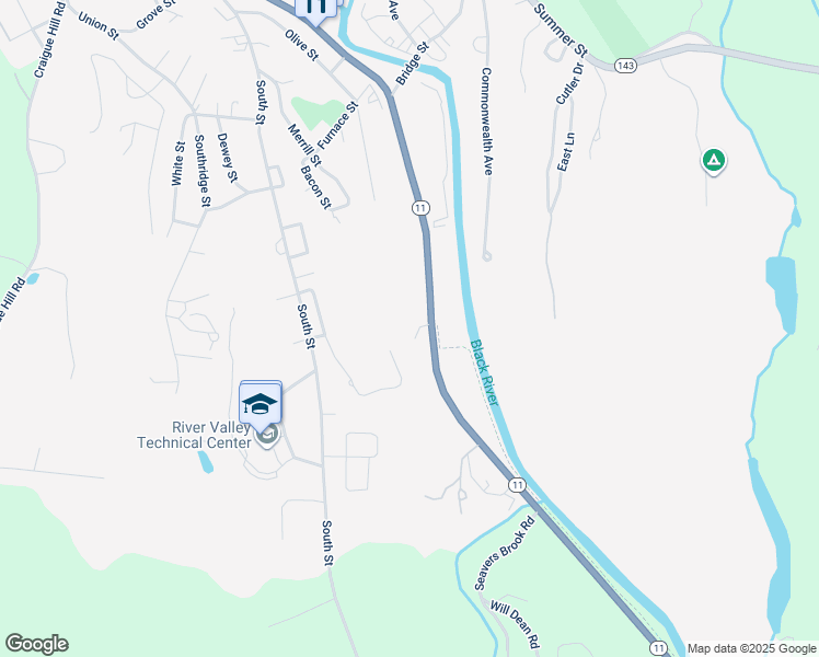 map of restaurants, bars, coffee shops, grocery stores, and more near 11 Sioux Drive in Springfield