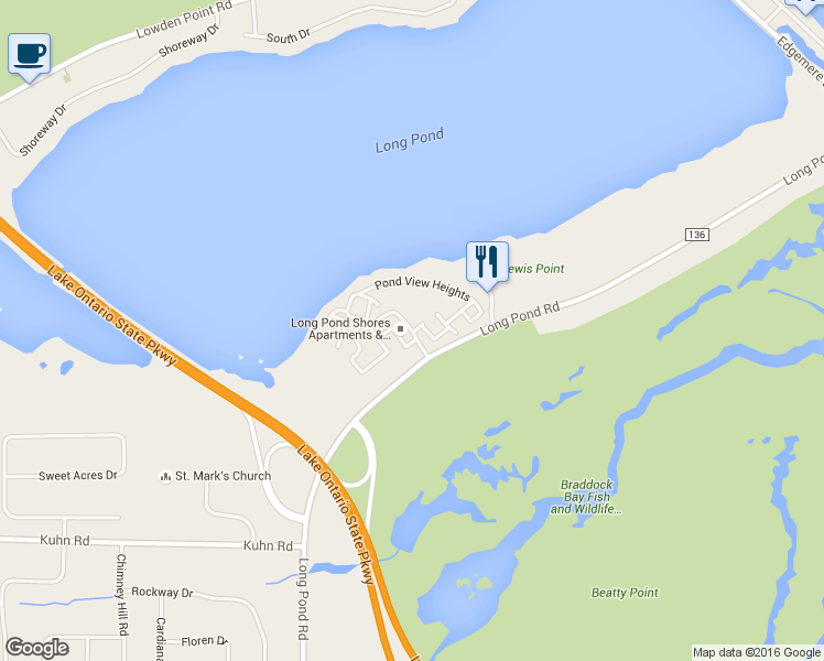 map of restaurants, bars, coffee shops, grocery stores, and more near 208 Pond View Heights in Rochester