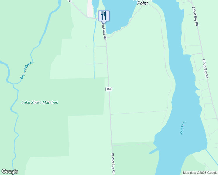 map of restaurants, bars, coffee shops, grocery stores, and more near 7860-7898 West Port Bay Road in Wolcott