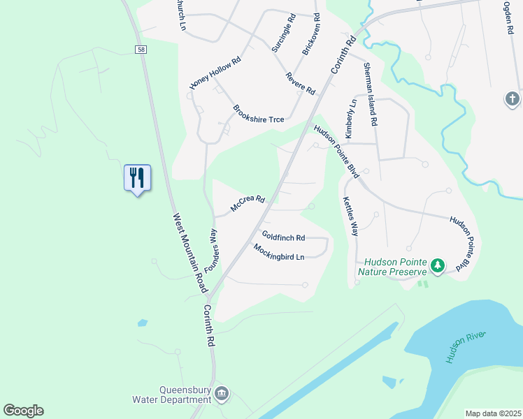 map of restaurants, bars, coffee shops, grocery stores, and more near 680 Corinth Road in Warren County