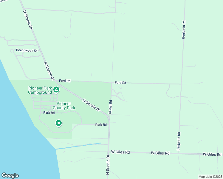 map of restaurants, bars, coffee shops, grocery stores, and more near 1720 Orshal Rd in Muskegon