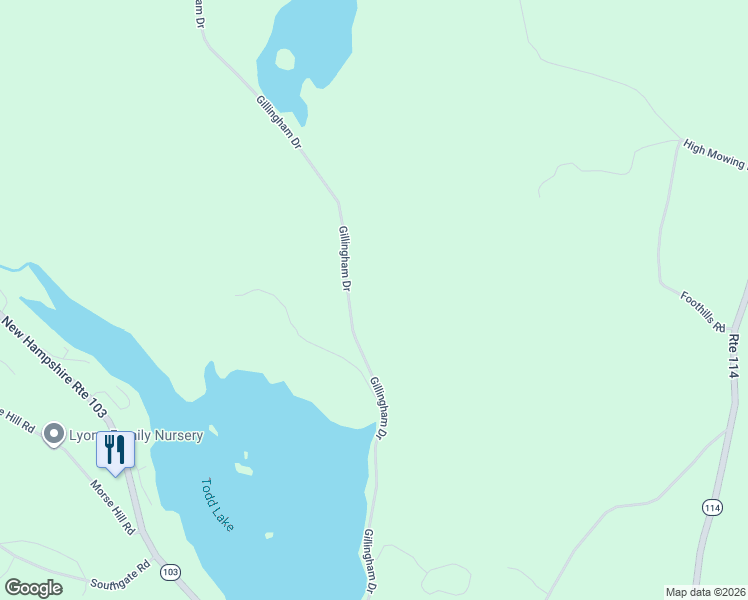 map of restaurants, bars, coffee shops, grocery stores, and more near 235 Gillingham Drive in Newbury