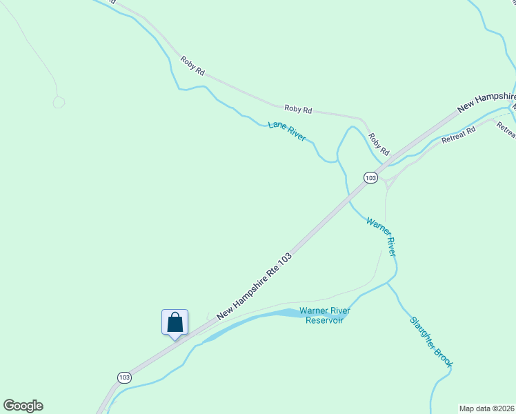 map of restaurants, bars, coffee shops, grocery stores, and more near 682 New Hampshire Route 103 in Newbury