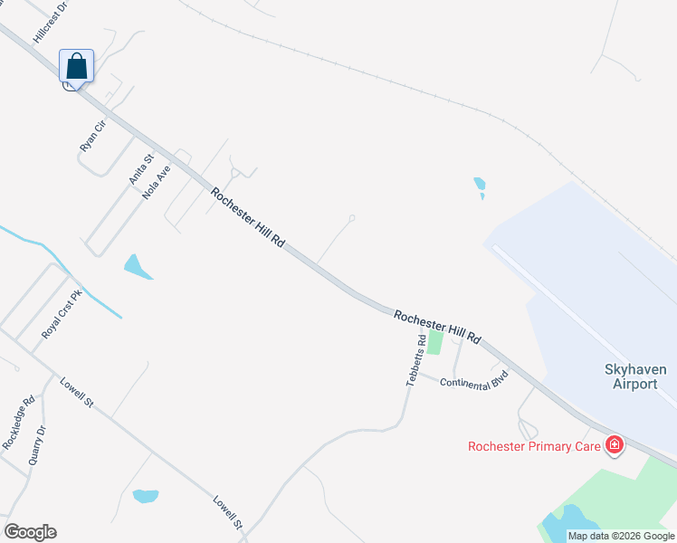 map of restaurants, bars, coffee shops, grocery stores, and more near 144 Rochester Hill Road in Rochester