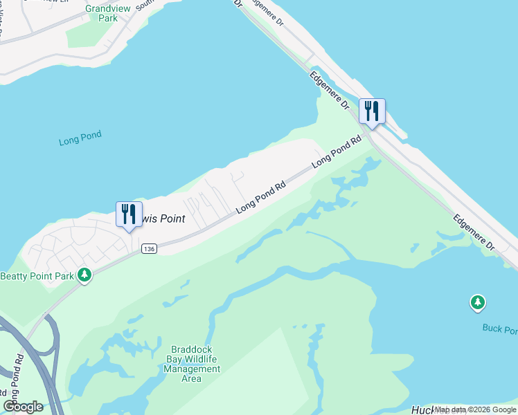 map of restaurants, bars, coffee shops, grocery stores, and more near 92 Long Pond Road in Rochester