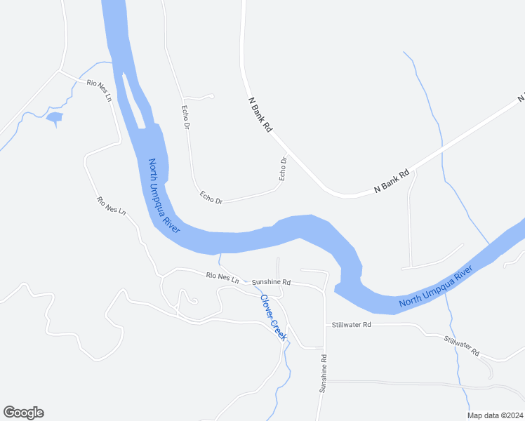 map of restaurants, bars, coffee shops, grocery stores, and more near 268 Echo Drive in Roseburg