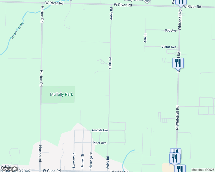 map of restaurants, bars, coffee shops, grocery stores, and more near 1889 Auble Road in Muskegon
