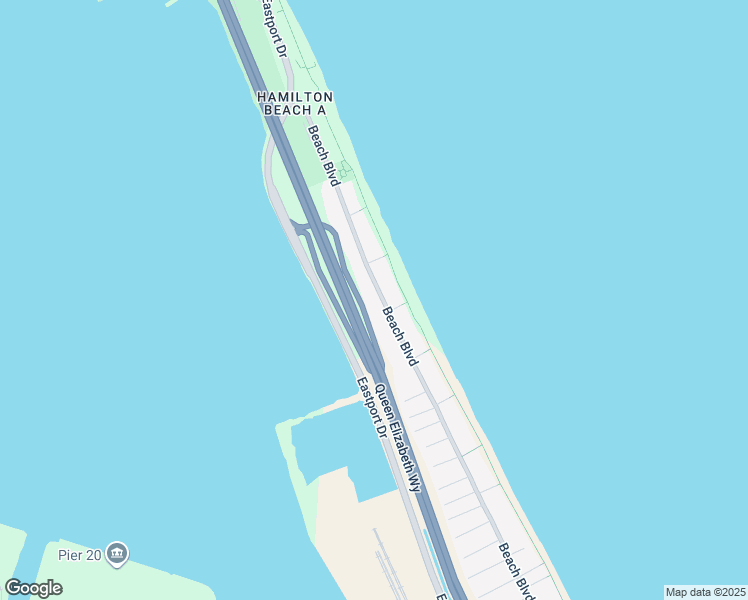 map of restaurants, bars, coffee shops, grocery stores, and more near 924 Beach Boulevard in Hamilton