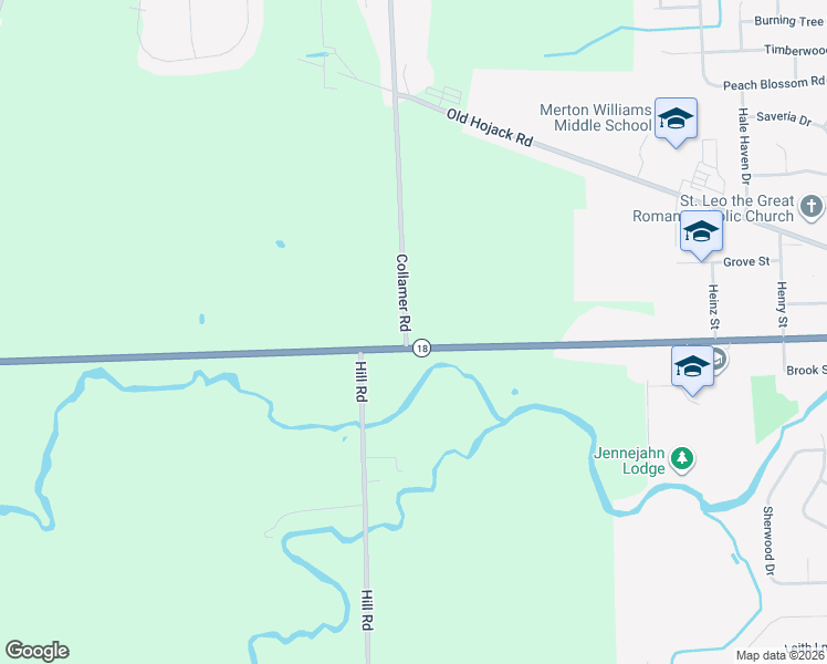 map of restaurants, bars, coffee shops, grocery stores, and more near 310 Collamer Road in Hilton