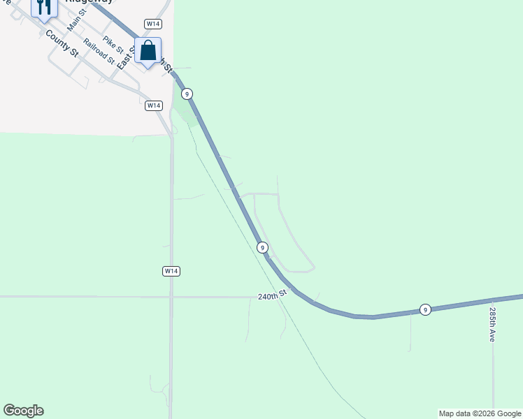 map of restaurants, bars, coffee shops, grocery stores, and more near 2940 Ollendieck Road in Ridgeway