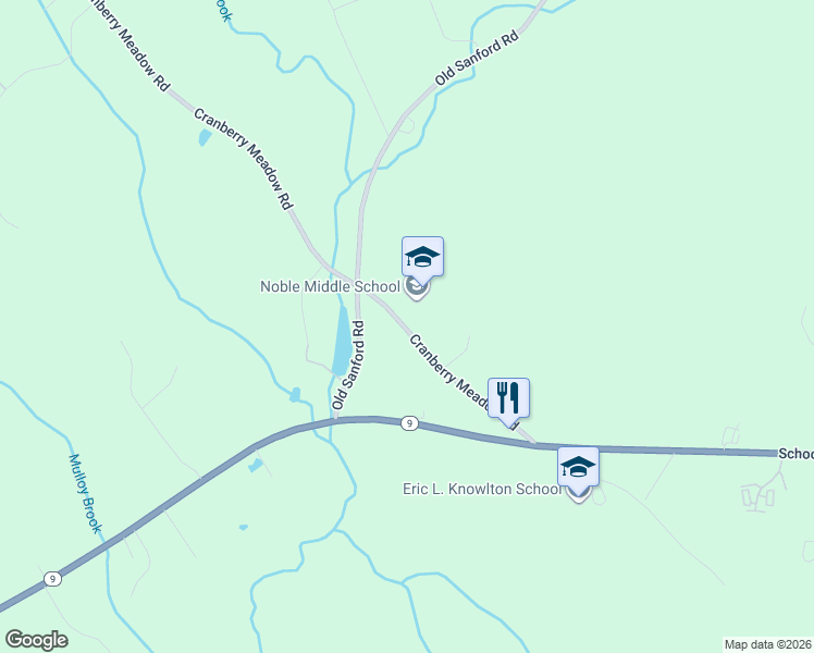 map of restaurants, bars, coffee shops, grocery stores, and more near 46 Cranberry Meadow Road in Berwick