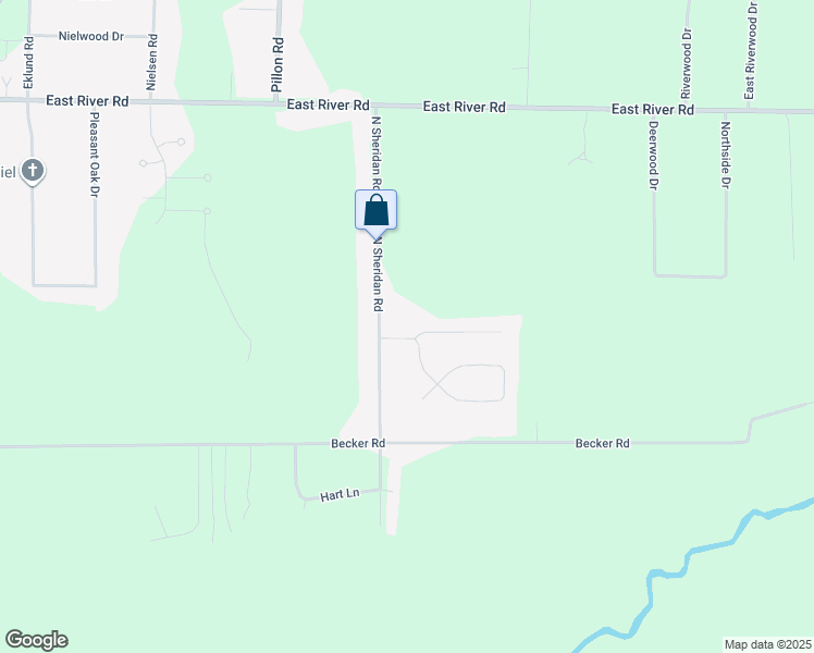 map of restaurants, bars, coffee shops, grocery stores, and more near 2420 Hiawatha Tr in Muskegon