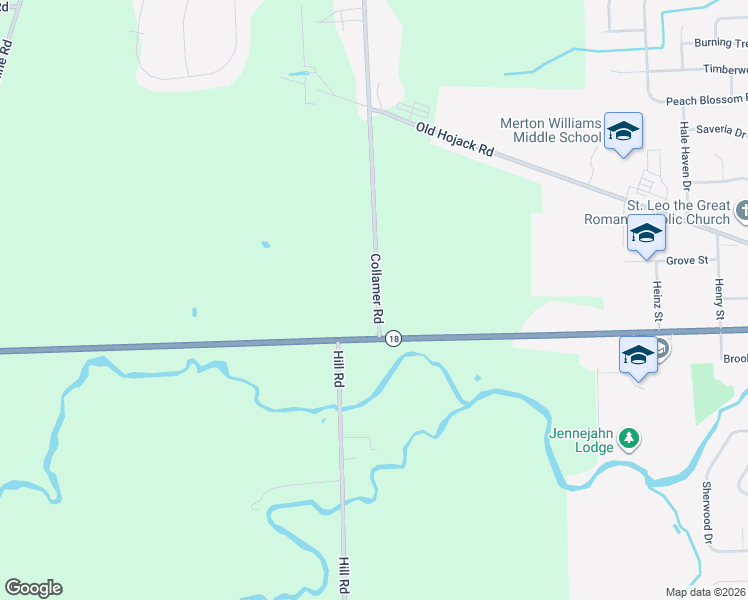map of restaurants, bars, coffee shops, grocery stores, and more near 310 Collamer Road in Hilton