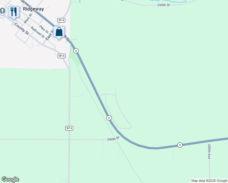map of restaurants, bars, coffee shops, grocery stores, and more near 2411 Logan Rd in Ridgeway