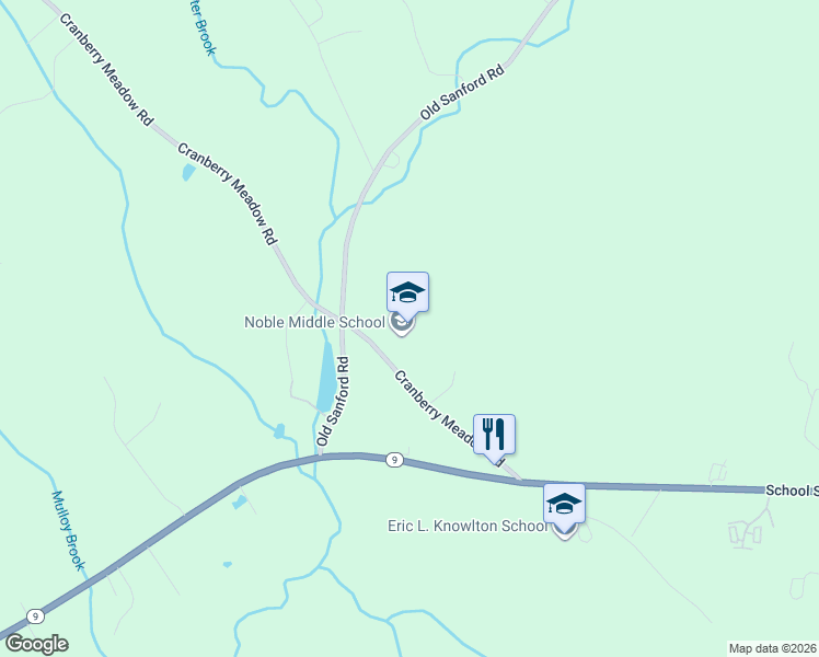 map of restaurants, bars, coffee shops, grocery stores, and more near 46 Cranberry Meadow Road in Berwick
