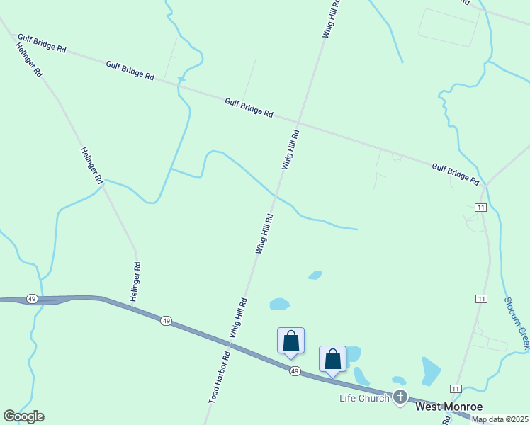 map of restaurants, bars, coffee shops, grocery stores, and more near 87 Whig Hill Road in West Monroe