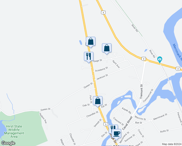 127 North Main Street, Boscawen NH Walk Score