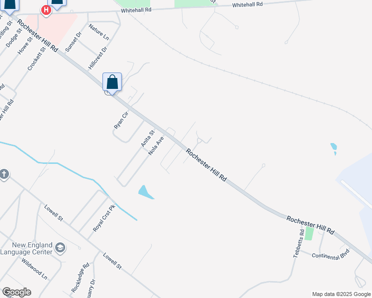 map of restaurants, bars, coffee shops, grocery stores, and more near 1 Dora Drive in Rochester