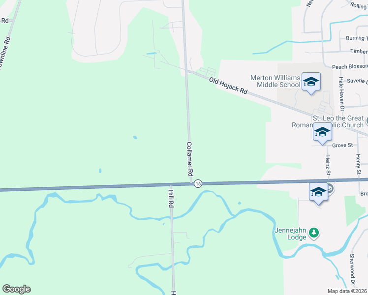 map of restaurants, bars, coffee shops, grocery stores, and more near 285 Collamer Road in Hilton