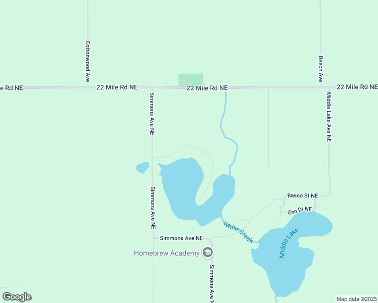 map of restaurants, bars, coffee shops, grocery stores, and more near 3136 Rau Drive Northeast in Sand Lake