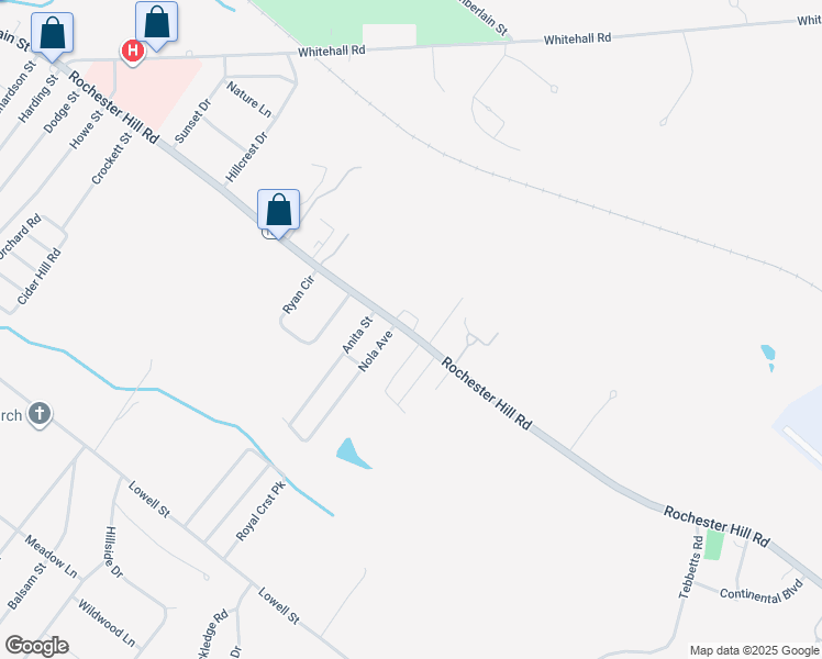 map of restaurants, bars, coffee shops, grocery stores, and more near 101 Rochester Hill Road in Rochester