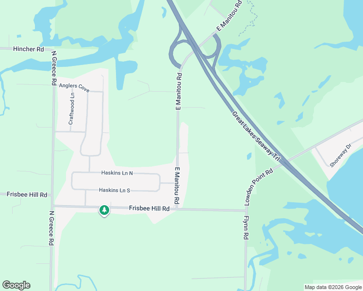 map of restaurants, bars, coffee shops, grocery stores, and more near 344 East Manitou Road in Hilton