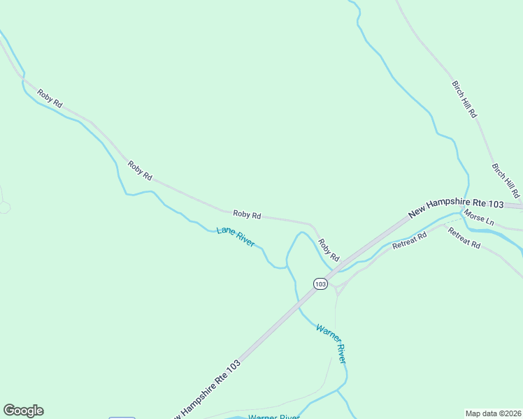 map of restaurants, bars, coffee shops, grocery stores, and more near 627 Roby Road in Warner