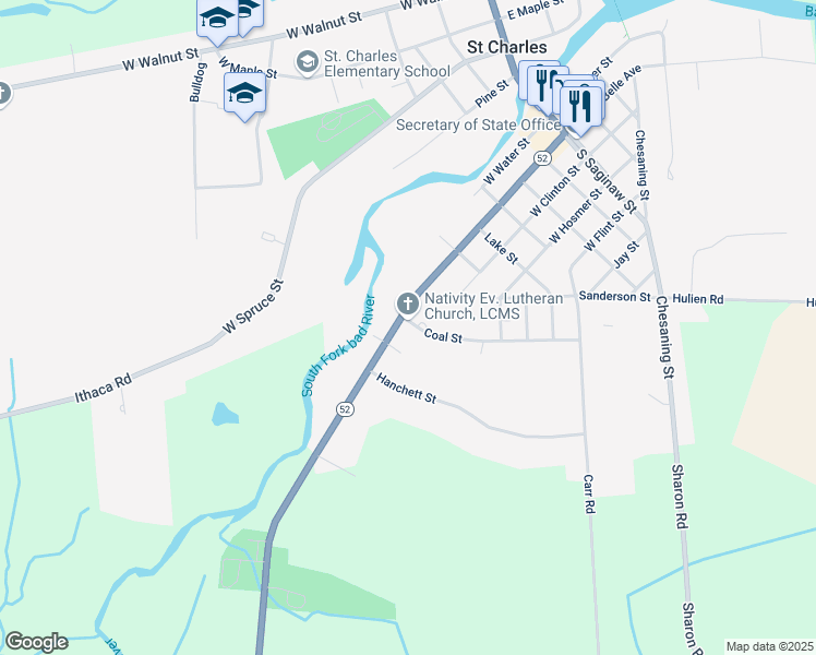 map of restaurants, bars, coffee shops, grocery stores, and more near 803 West Belle Avenue in Saint Charles
