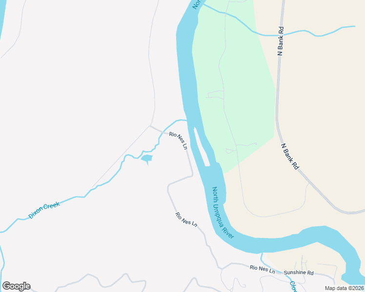 map of restaurants, bars, coffee shops, grocery stores, and more near 1104 Rio Nes Lane in Roseburg