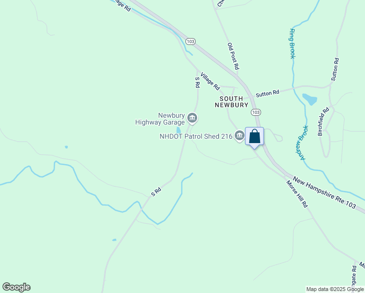 map of restaurants, bars, coffee shops, grocery stores, and more near 343 South Road in Newbury