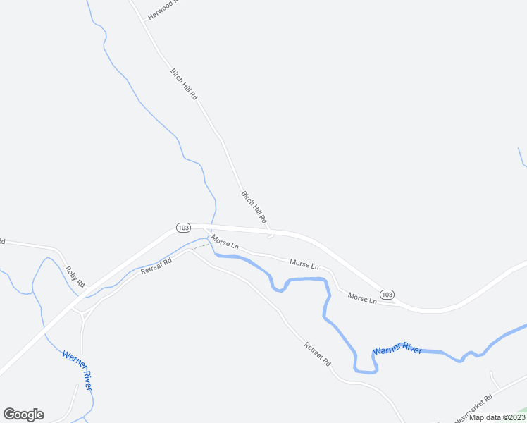 map of restaurants, bars, coffee shops, grocery stores, and more near 52 Birch Hill Road in Warner