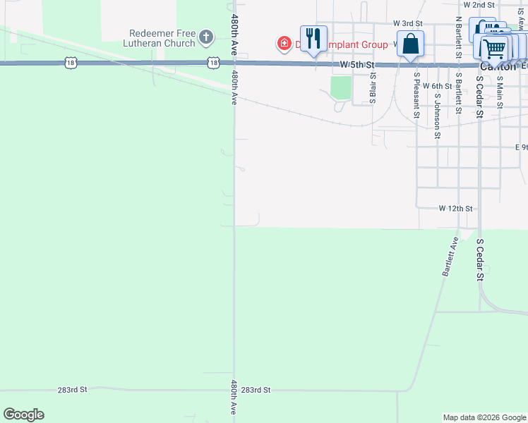 map of restaurants, bars, coffee shops, grocery stores, and more near 700 South West Street in Canton