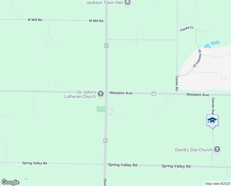 map of restaurants, bars, coffee shops, grocery stores, and more near 1666 Western Avenue in Jackson