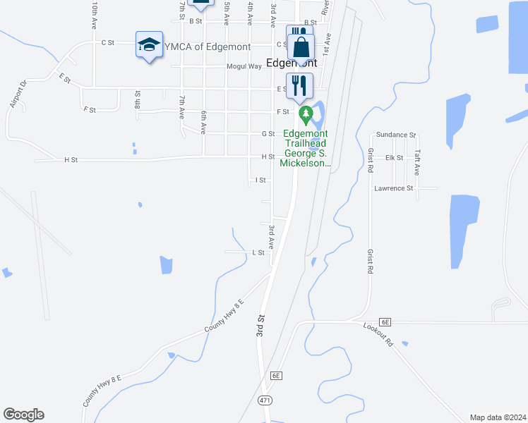 map of restaurants, bars, coffee shops, grocery stores, and more near 1004 3rd Avenue in Edgemont