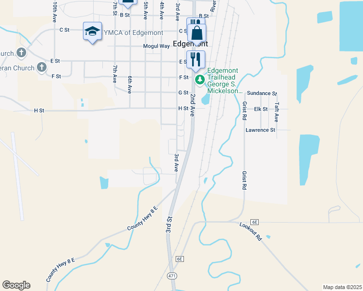 map of restaurants, bars, coffee shops, grocery stores, and more near 1004 3rd Avenue in Edgemont