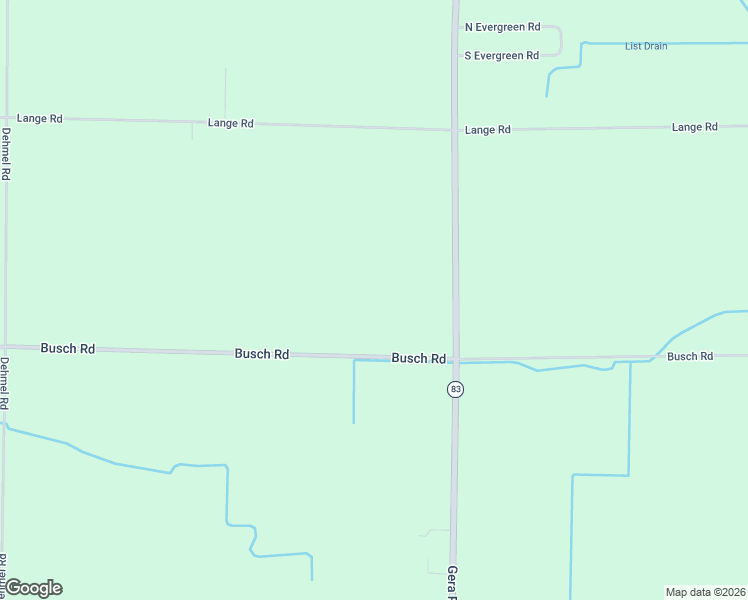 map of restaurants, bars, coffee shops, grocery stores, and more near 10765 Busch Road in Birch Run