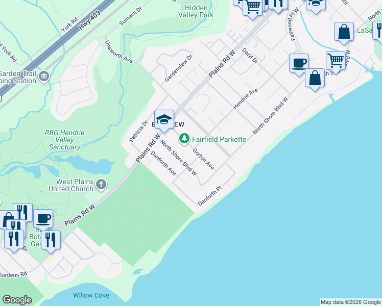 map of restaurants, bars, coffee shops, grocery stores, and more near 943 Gorton Avenue in Burlington