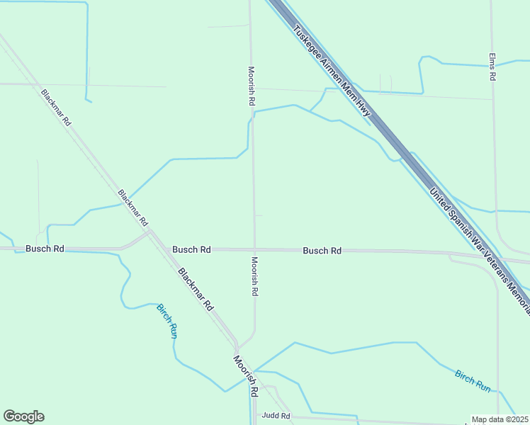map of restaurants, bars, coffee shops, grocery stores, and more near 8885 Moorish Road in Birch Run