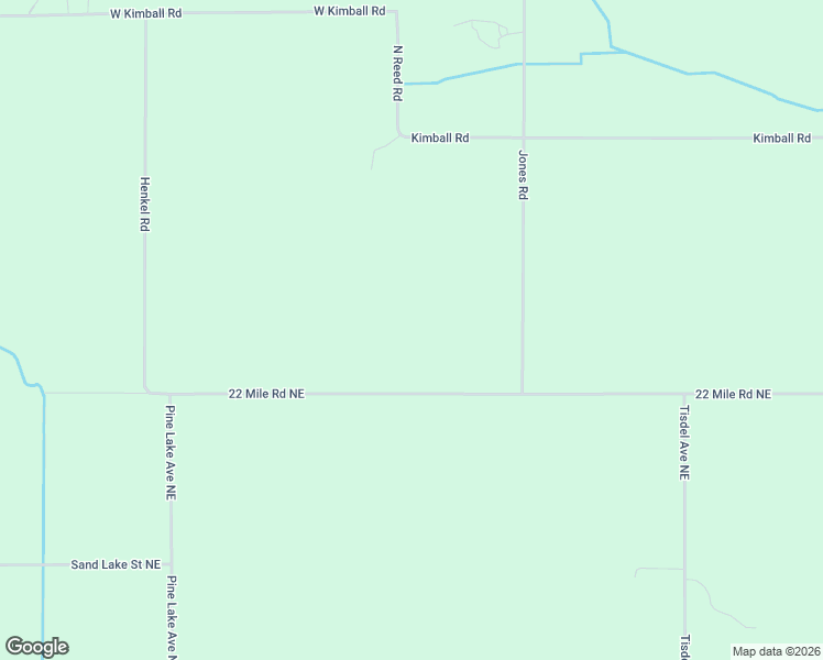 map of restaurants, bars, coffee shops, grocery stores, and more near 18950 22 Mile Road Northeast in Sand Lake