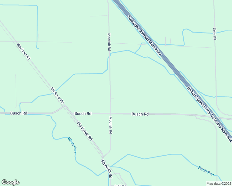 map of restaurants, bars, coffee shops, grocery stores, and more near 8885 Moorish Road in Birch Run