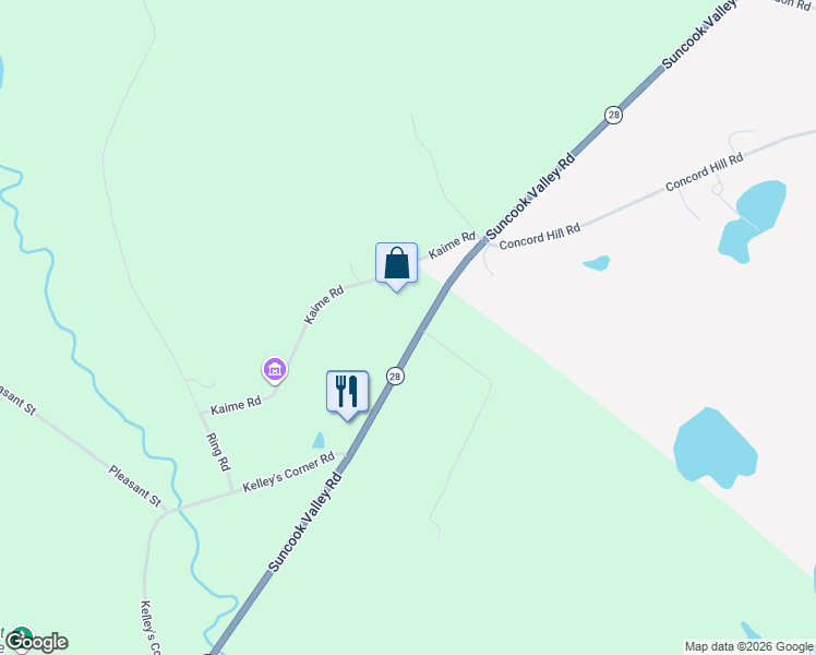 map of restaurants, bars, coffee shops, grocery stores, and more near 363 Suncook Valley Road in Chichester