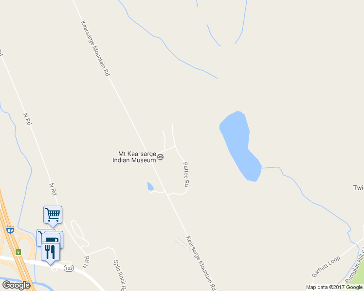 map of restaurants, bars, coffee shops, grocery stores, and more near 23 Highlawn Road in Warner