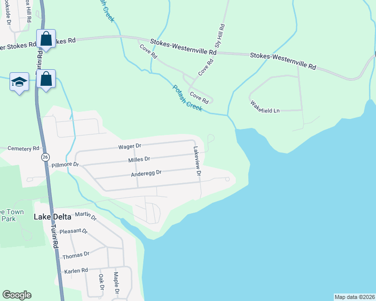 map of restaurants, bars, coffee shops, grocery stores, and more near 6453 Milles Drive in Rome