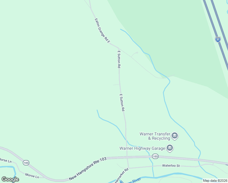 map of restaurants, bars, coffee shops, grocery stores, and more near 39 East Sutton Road in Warner